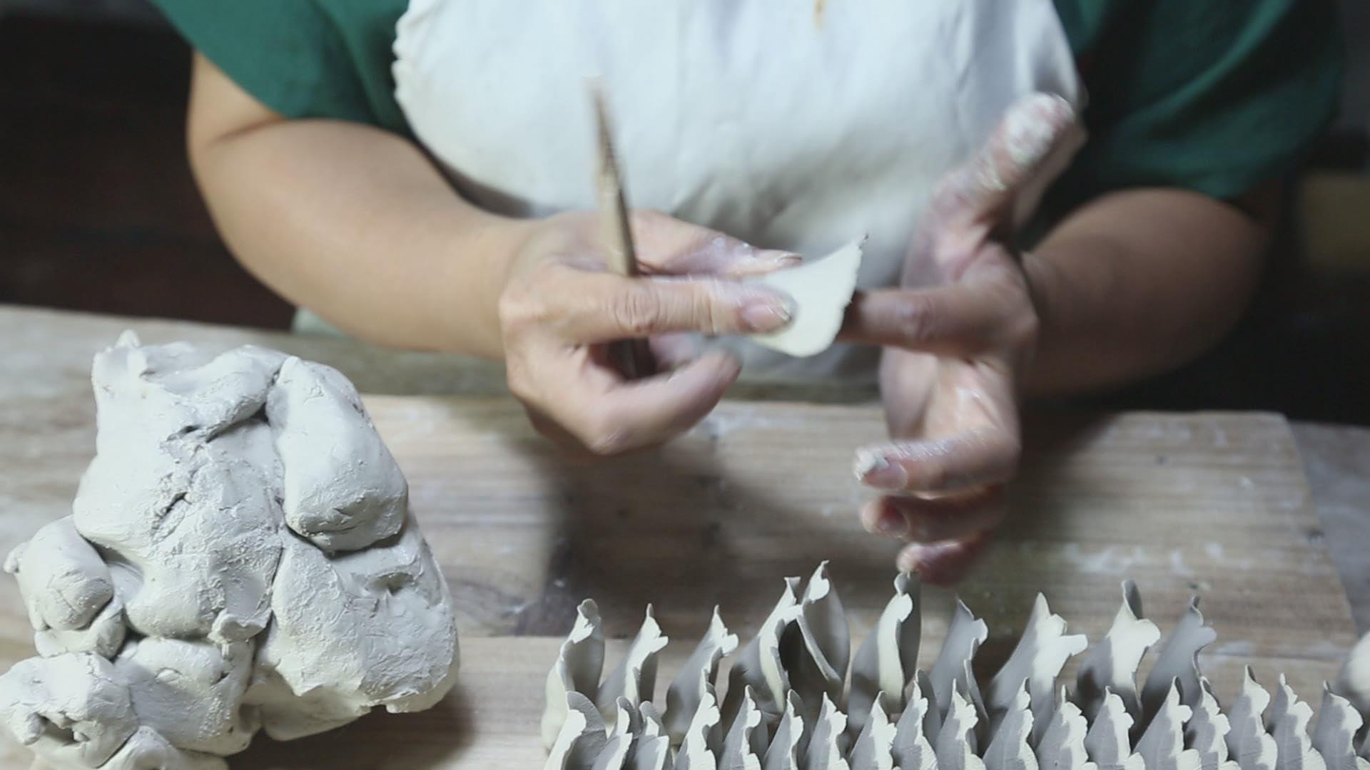 AMERRY AMERRY Ceramic Wall Flower Decor Artificial 3D Flower Wall ArtHandmade 3D Wall Art Hanging Sculpture Porcelain Flower Wall Dcor (Pink,Paeonia lactiflora2.76")