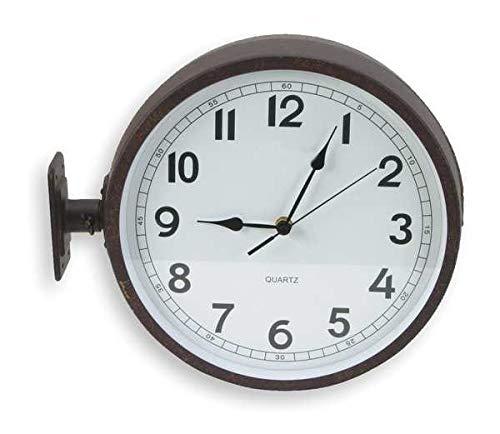 ZORO SELECT 11-5/8\" Analog Quartz Double Sided Wall Clock, Black