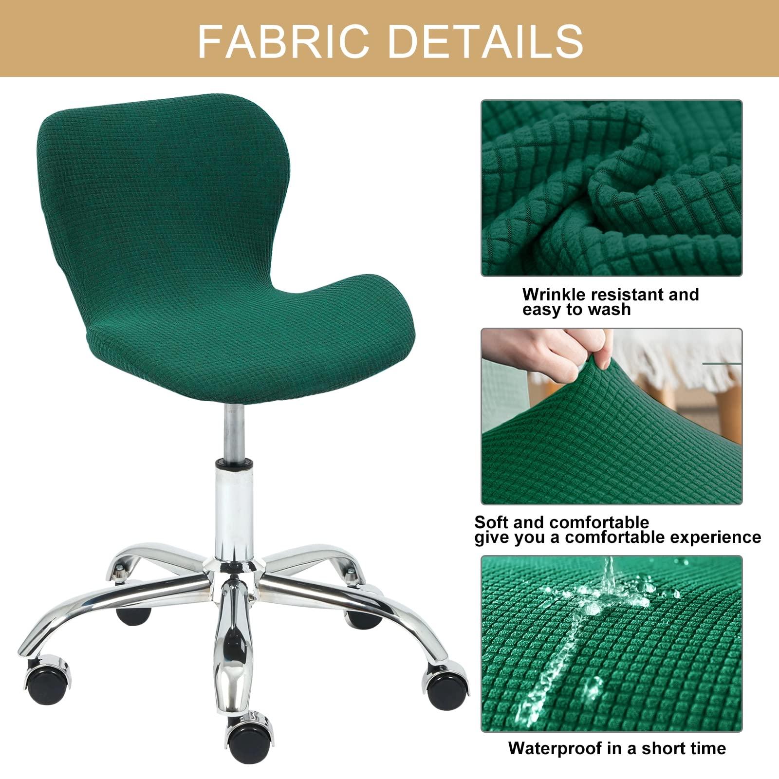 LOVEHOUGE Curved Stretch Bar Stool Covers, Kitchen Swivel Stools Slipcovers with Backrest Stretch Modern High Bar/Counter Chair Cover, for Short Dining Chair,D,2pack