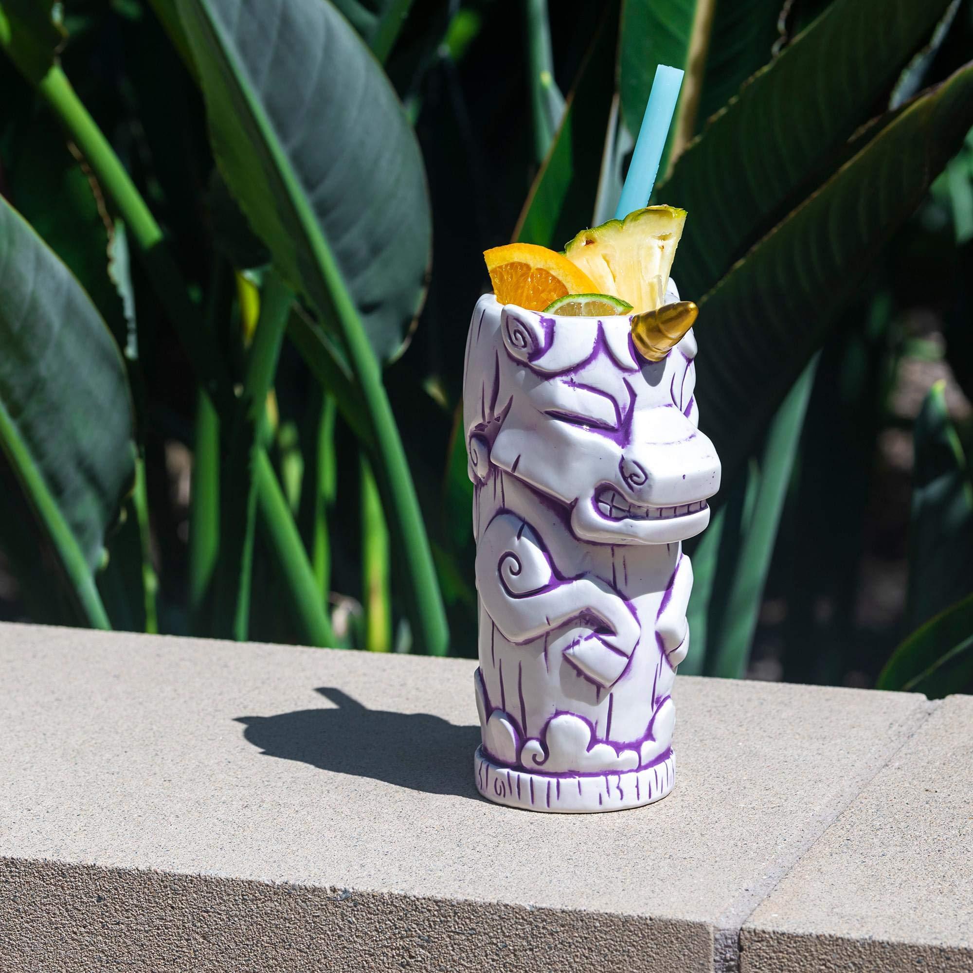 Geeki Tikis Geeki Tikis White Unicorn Fantasy Mug | Official Geeki Tikis Fantasy Series Ceramic Tiki Style Cup | Holds 19 Ounces