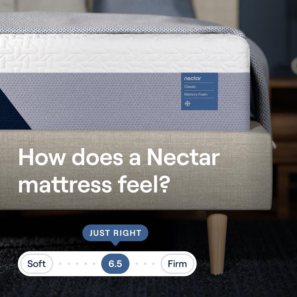 Nectar Nectar Classic 12 Cal King Mattress (New Version) - Medium Firm - Contouring Memory Foam - Cooling Top Layer - Support & Pressure-Relief - Minimal Motion Transfer - 365-Night Trial & Forever Warranty