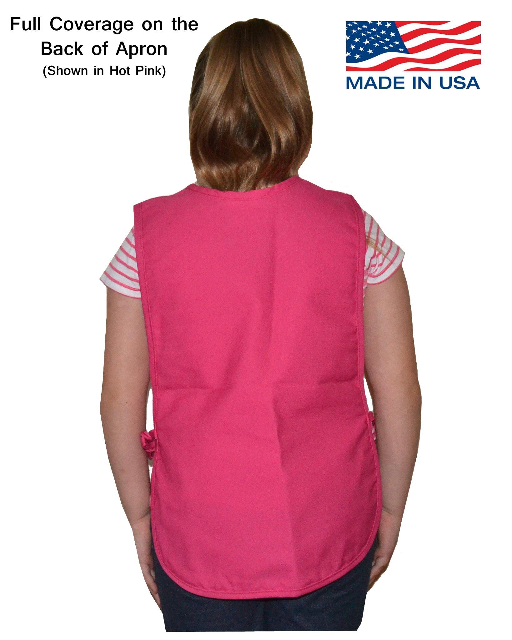 My Little Doc My Little Doc Personalized Hot Pink Kids Cobbler Apron with Embroidered Name, Childrens Apron, Durable Poly/Cotton Twill Fabric, Extra Large