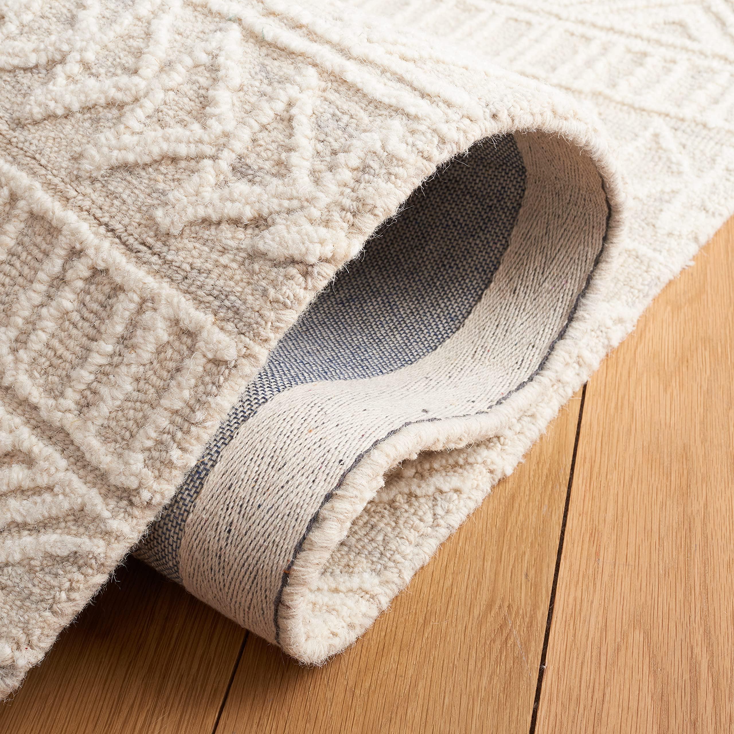 Safavieh SAFAVIEH Metro Collection 8' x 10' GreyIvory MET908G Handmade Premium Wool Living Room Dining Bedroom Area Rug