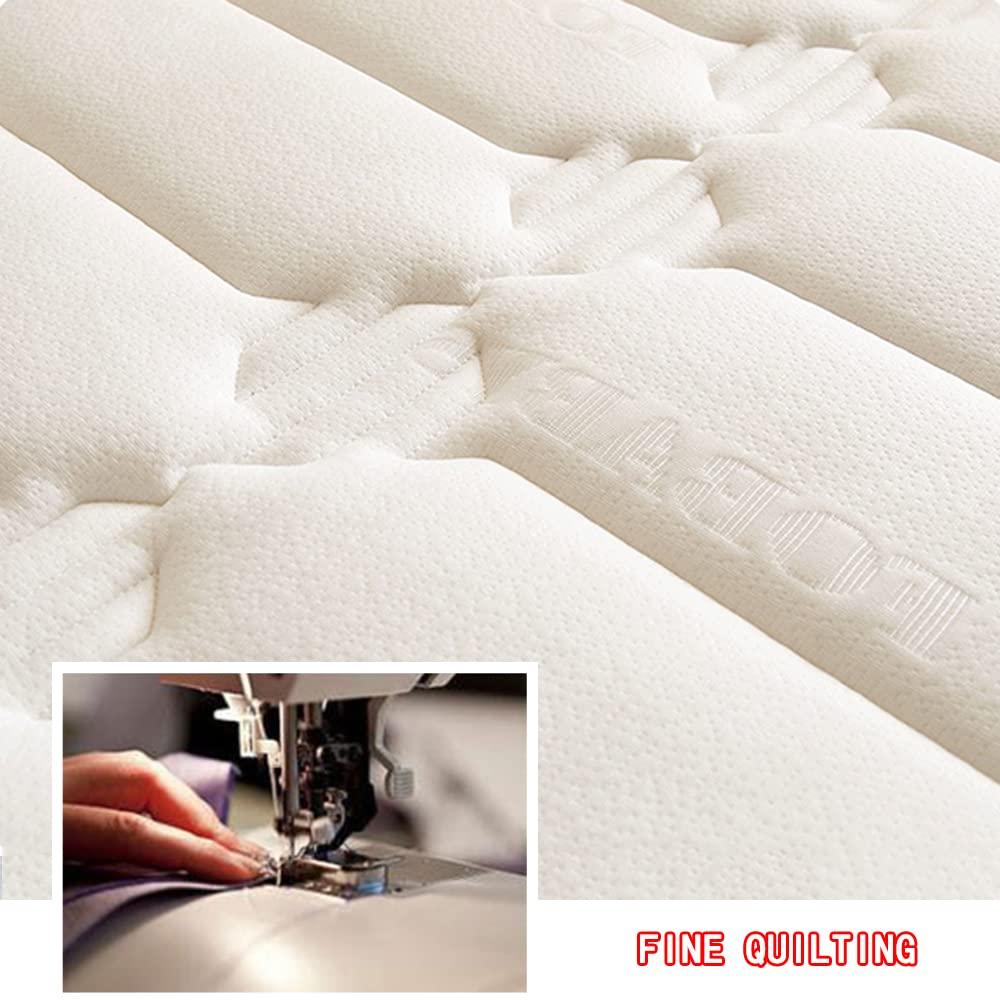 HomeLoft Basics Futon Mattress Padded Japanese Floor Mattress Roll Up Tatami Mat Portable Sleeping Pad Bed Mattress Topper for Camping Tent Road Trip Guest Room Student Dormitory,White 5cm,Full