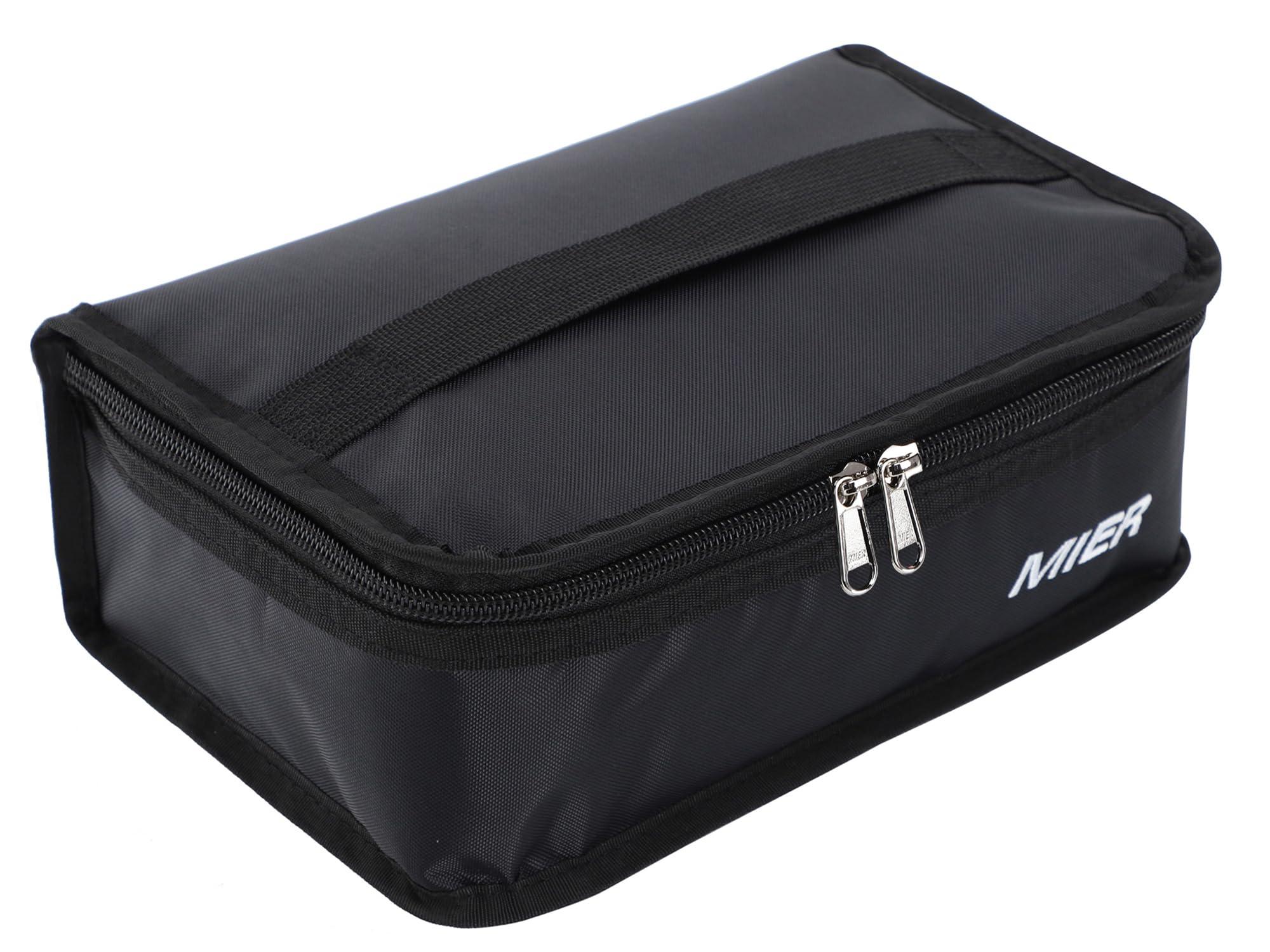MIER MIER Portable Thermal Insulated Cooler Bag Mini Lunch Bag for Kids, Black
