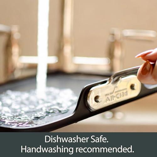 All-Clad All-Clad HA1 Hard Anodized Nonstick Griddle 13x20 Inch Oven Broiler Safe 500F Pots and Pans, Cookware Black