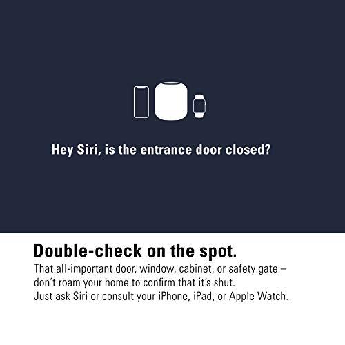 Eve Eve Door & Window Smart Contact Sensor for Doors & Windows, Notifications (Open/Closed State), Automatic Control of Accessories & Scenes, no Bridge, Apple HomeKit, Bluetooth, Thread
