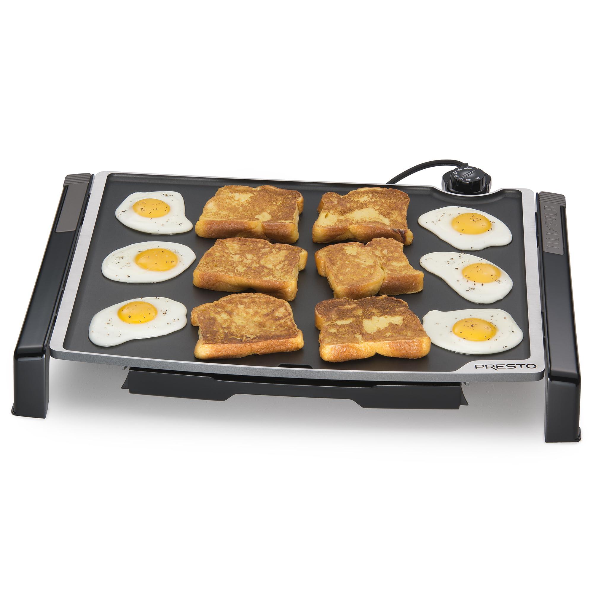 Presto Presto 07073 Electric Tilt-N-fold Griddle, 19", Black