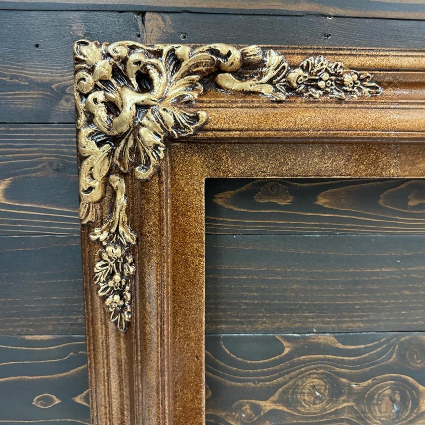 Laredo Frame Factory TV frame for Samsung The Frame TV, fits 32, 43, and 50 inch TVS. Bronze Finish (not for use with other models) (50 INCH THE FRAME TV) Handmade wood ornate TV Frame