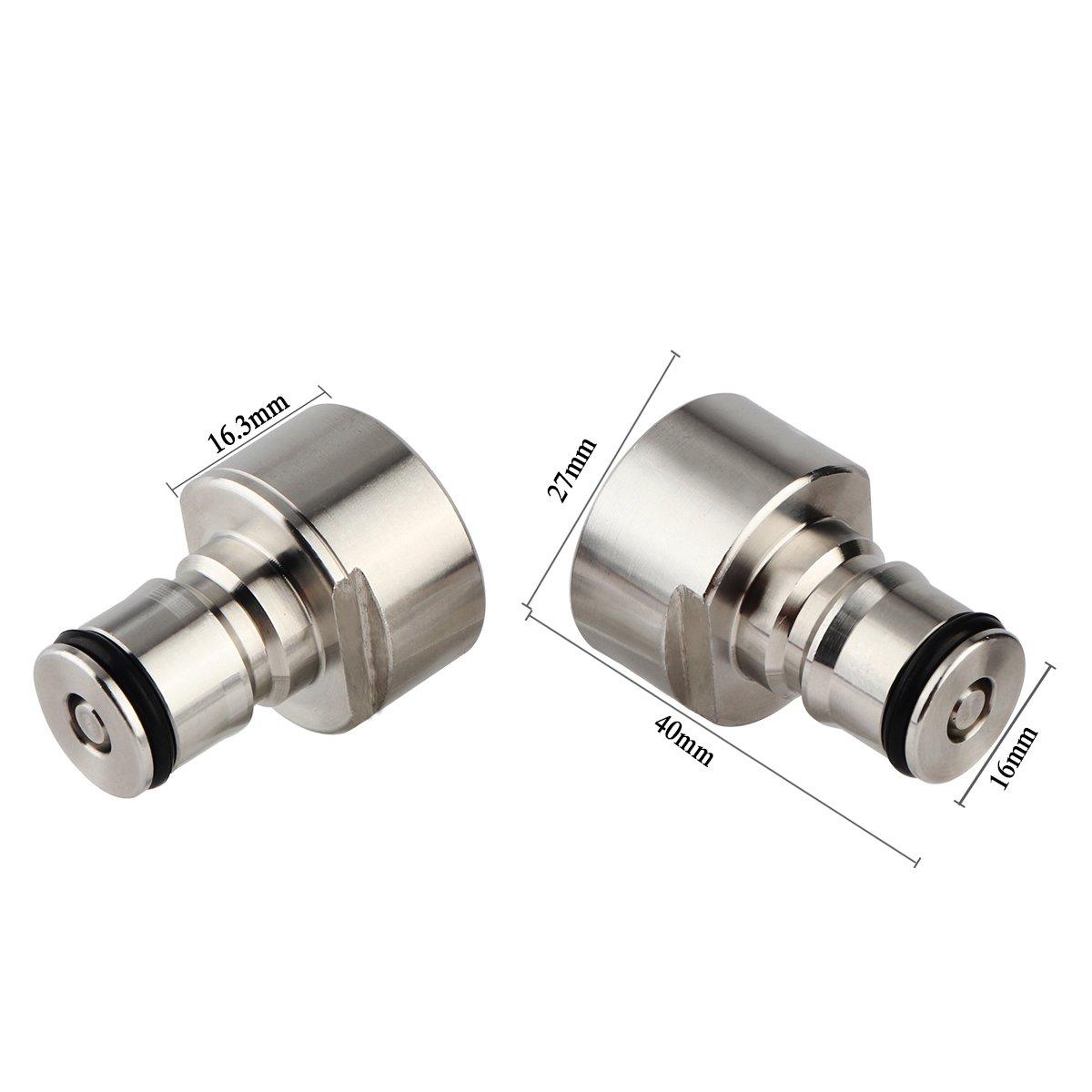 Ferroday FERRODAY Ball Lock Keg Coupler Adapters for Sankey to Ball Lock Quick Disconnect Conversion Kit Fits A D S G Type Keg Coupler FPT 5/8 Thread Stainless Steel Keg Coupler Adapters Gas Post & Liquid Post