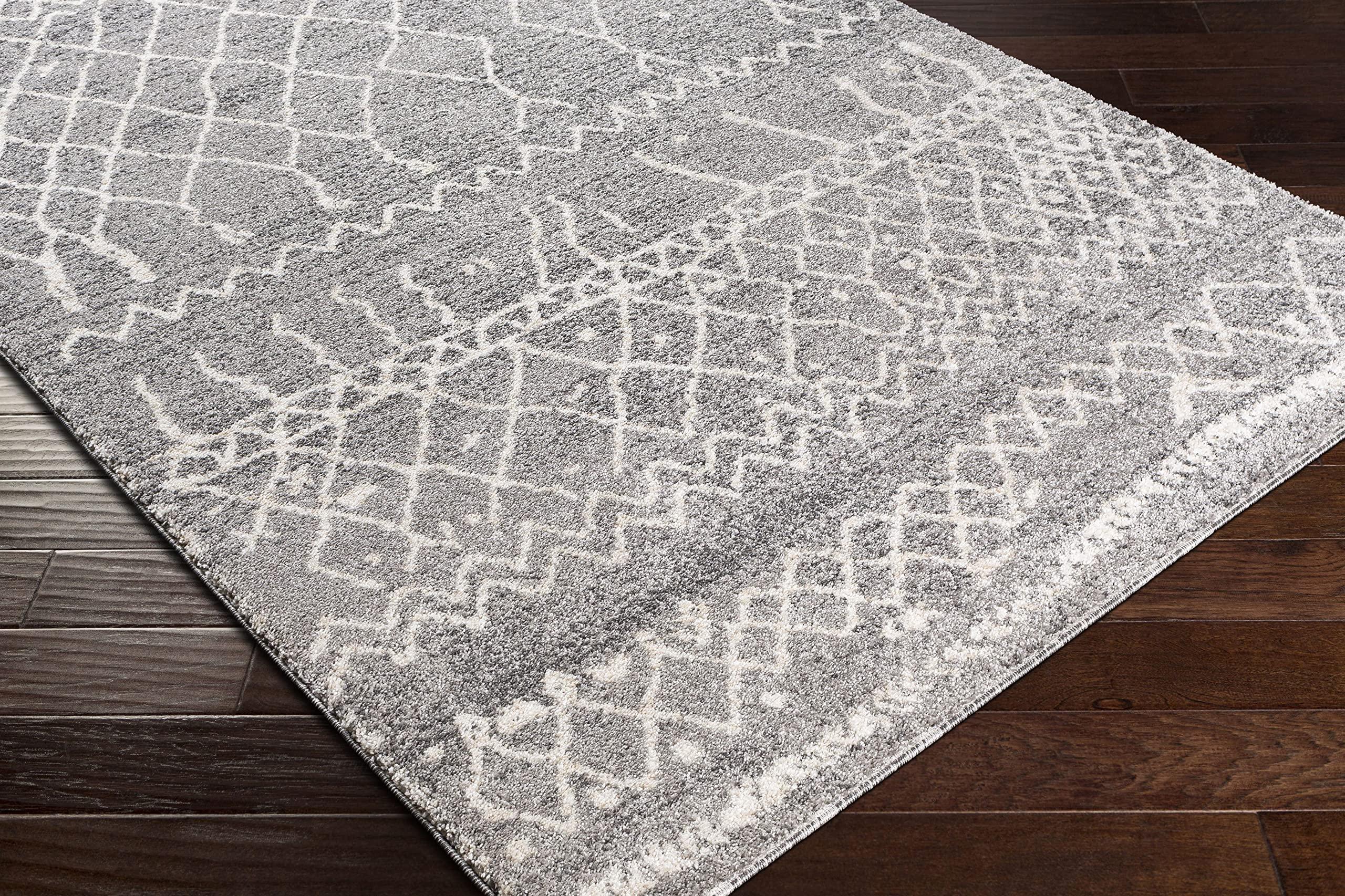 MARK & DAY Mark&Day Area Rugs, 8x10 Oostwoud Global Charcoal Area Rug, Grey White Carpet for Living Room, Bedroom or Kitchen (7'10" x 10')