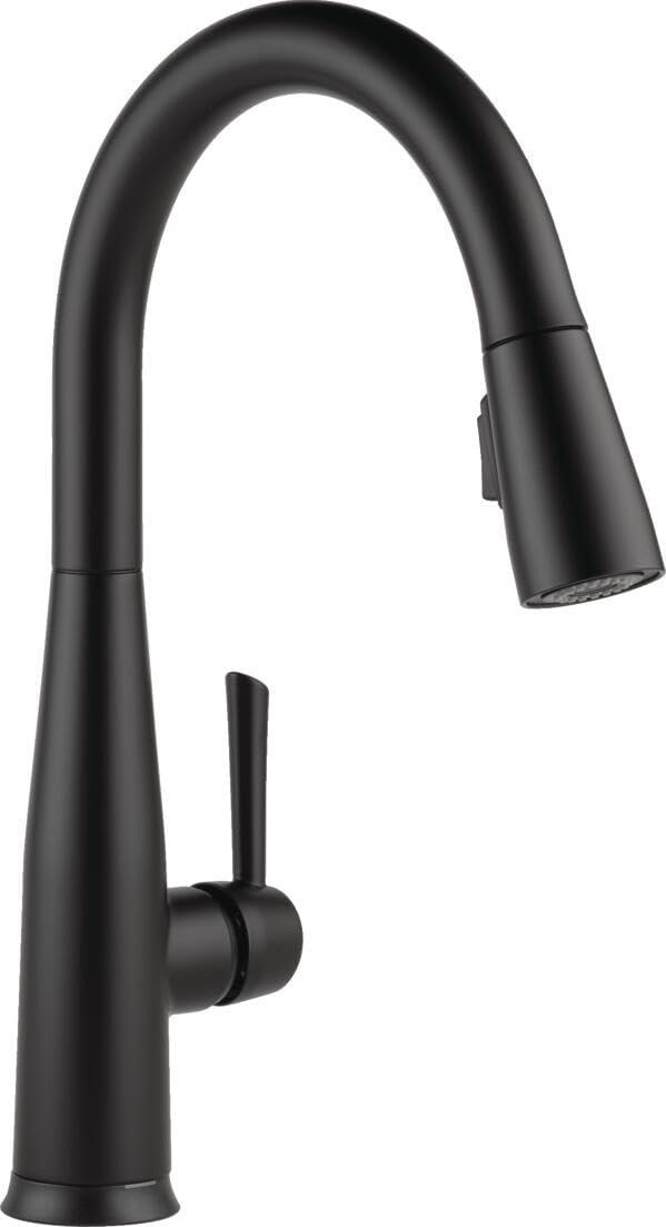 DELTA FAUCET Delta Faucet Essa Touch Kitchen Faucet, Matte Black Kitchen Faucet with Pull Down Sprayer, Kitchen Sink Faucet, Touch Faucet for Kitchen Sink, Touch2O Technology, Matte Black 9113T-BL-DST
