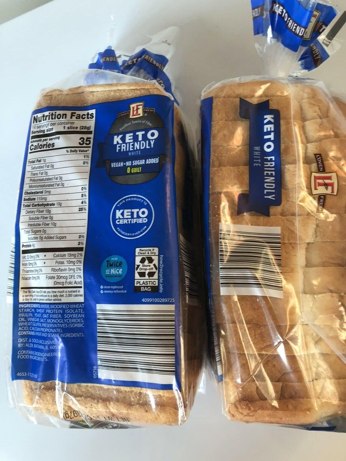 Generic ALDI LOVEN FRESH Keto Friendly White Bread 2 Loaves (WHITE)