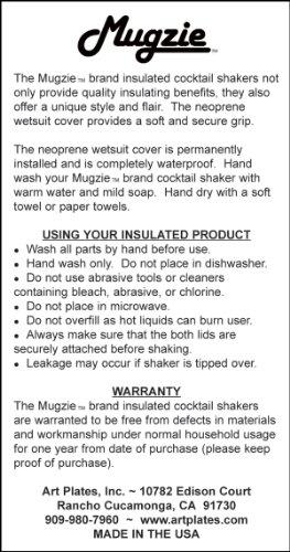 Mugzie Mugzie brand 20 Ounce Cocktail Shaker with Insulated Wetsuit Cover - Tan Zebra