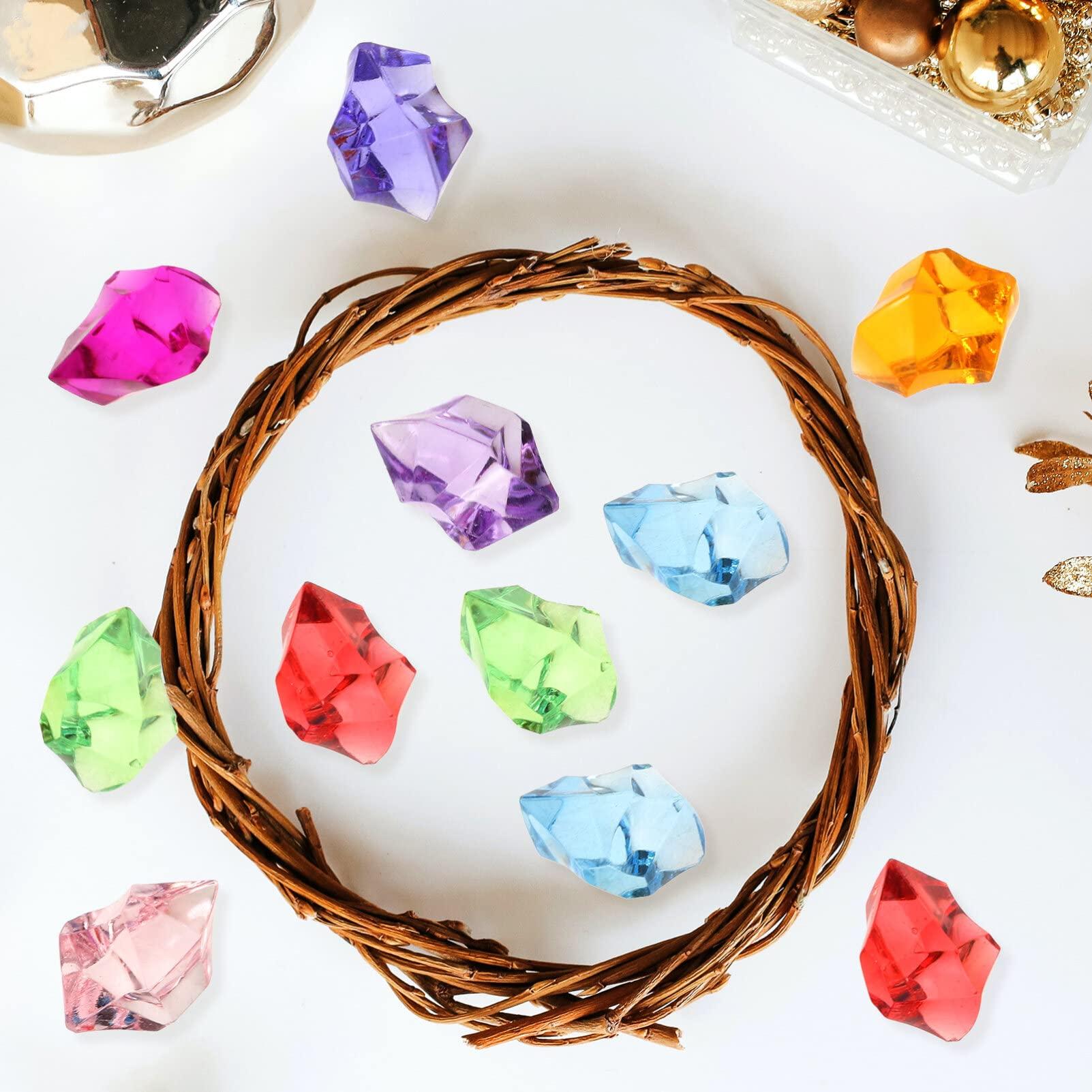 Didiseaon Didiseaon 1 Pack Plastic Ice Cubes Ice Cube Prop Fake Crushed Ice Rocks Clear False Ice Square Party Table Scatters Clear Vases for Flowers Faux Stone Ice Cubes Decor Banquet Table Irregular