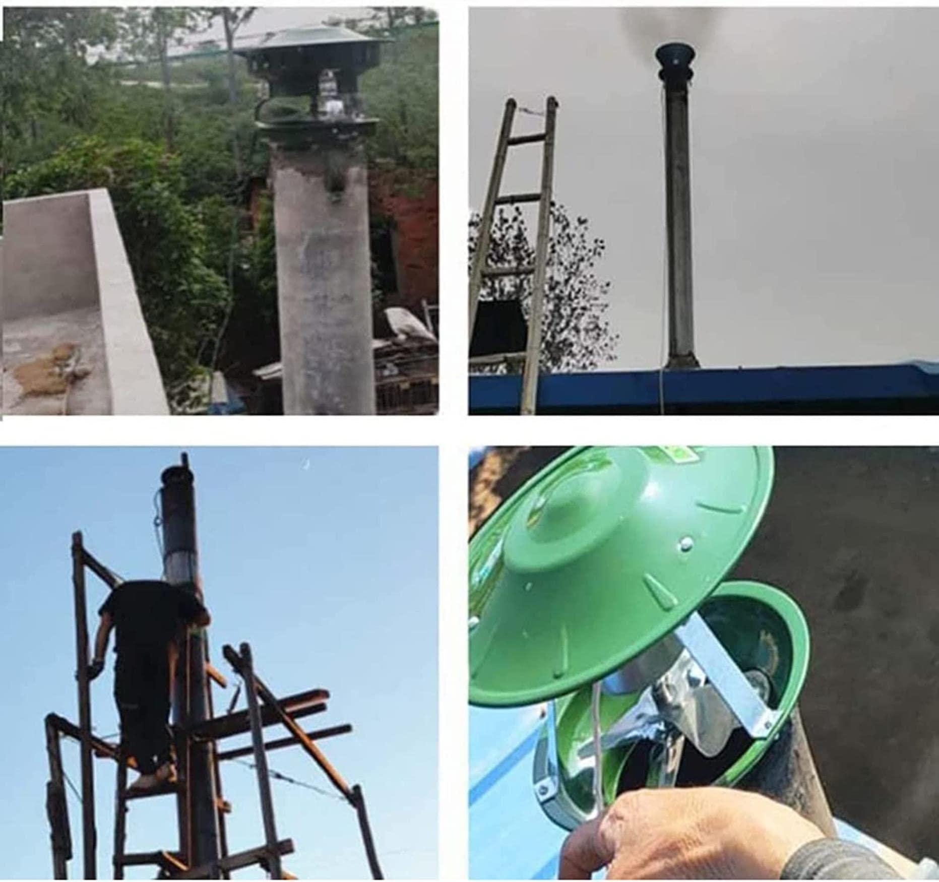 BTURYT Induced Draft Fan for Chimney, Household Roof Chimney Exhaust Smoke Machine, Blower Fan for Stove Heating Extractor, Chimney Ventilation Fans