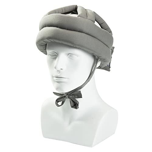 Cepairng Breathable Elderly Protective Hat,Elderly Helmet for Falls,Seniors Assistance Safety Products,Epilepsy Head Fall Protection,Adjustable Protective Cap,for Youth and Adult Sizing (Gray)