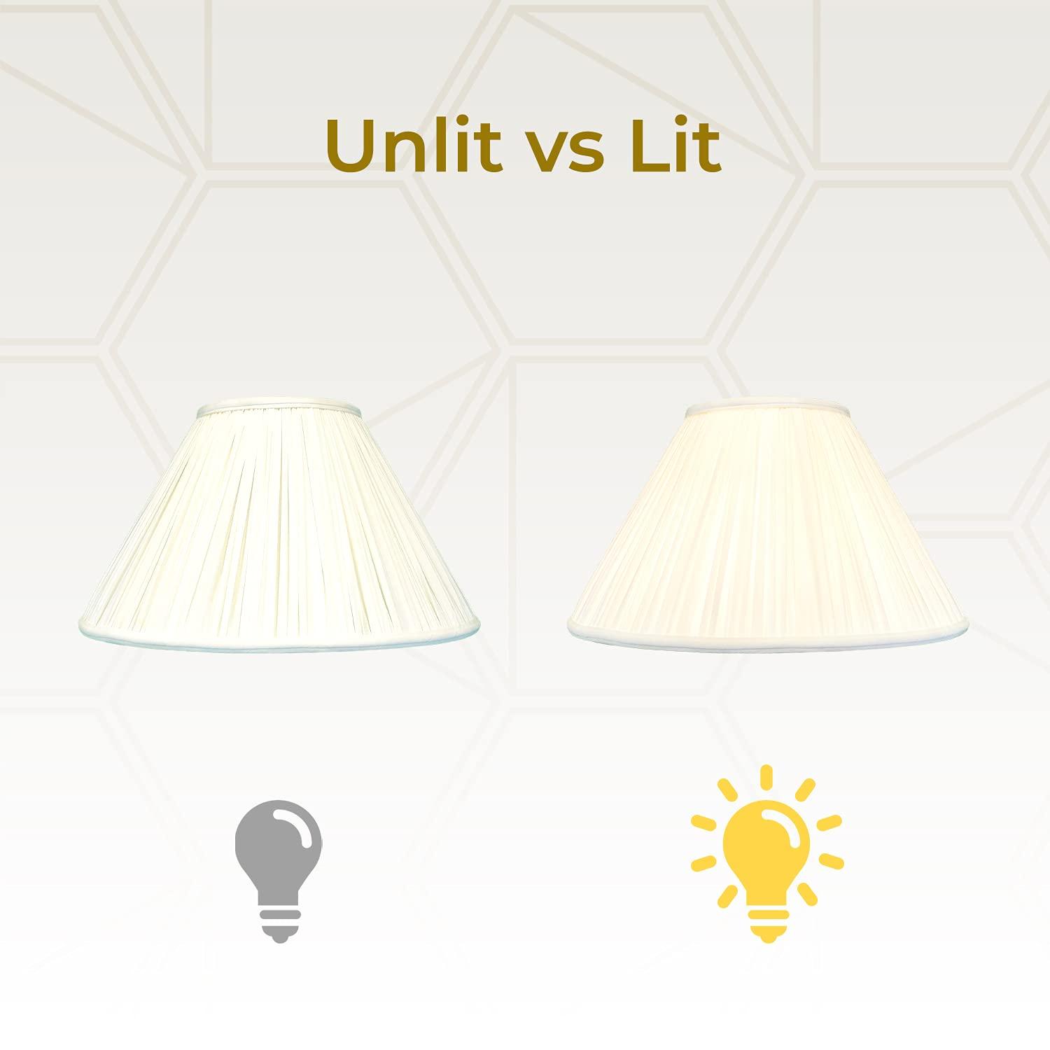 Royal Designs, Inc. Royal Designs Coolie Empire Gather Pleat Lamp Shade, Eggshell, 5 x 14 x 9.5