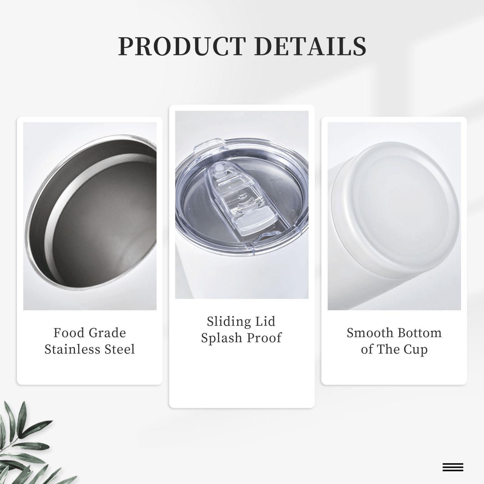 Midkepf Custom Tumbler, Personalized Name and Number Tumbler Cup, Customized Stainless Steel Travel Coffee Mug Keeps Drinks Cold and hot Gifts for Men Women Fans