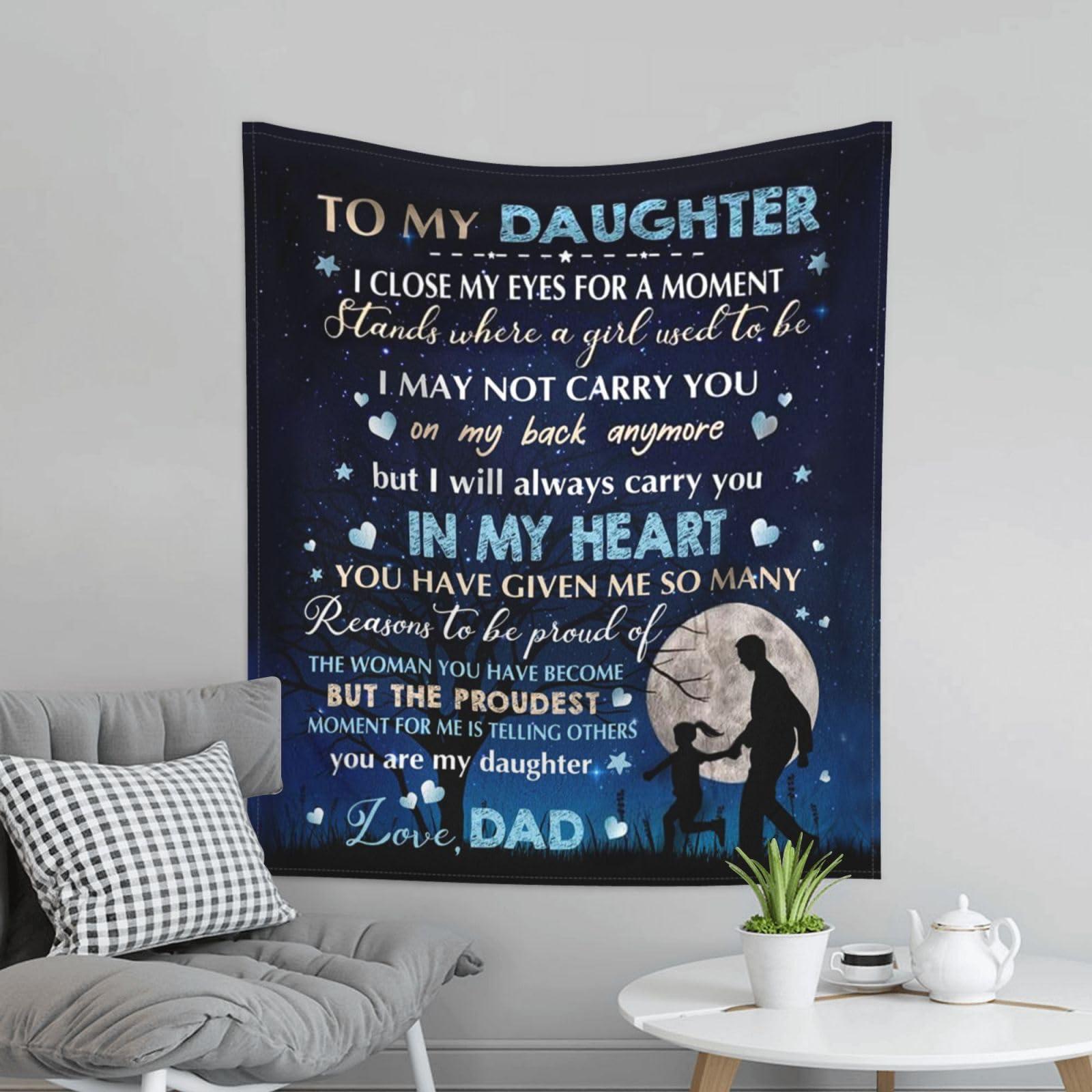 Xsovgoi Xsovgoi To My Daughter Tapistry Home Decor Tapestries For Bedroom,Wall Tapestry 60\"X51\"