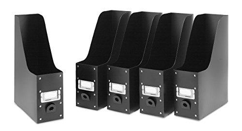 Whitmor Whitmor Magazine Storage Desk Organizers - Black (Set of 5)