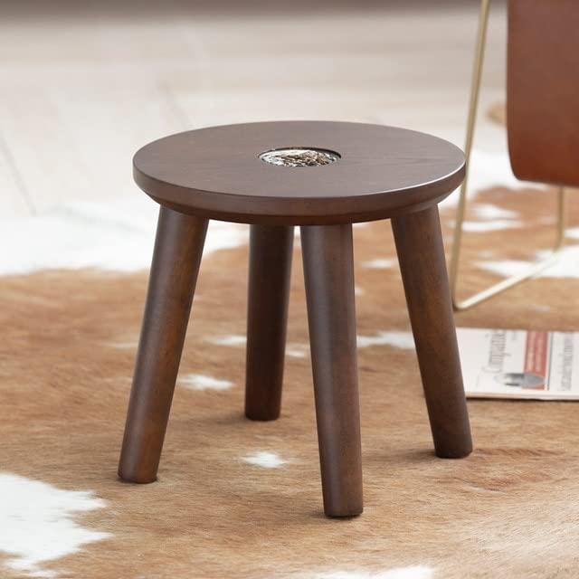 OTQEFTN OTQEFTN Wood Stool Small Low Stool Table Bench Porch Change Shoe Stool Footstool for Living Room, Bedroom Kitchen Home (Style a)