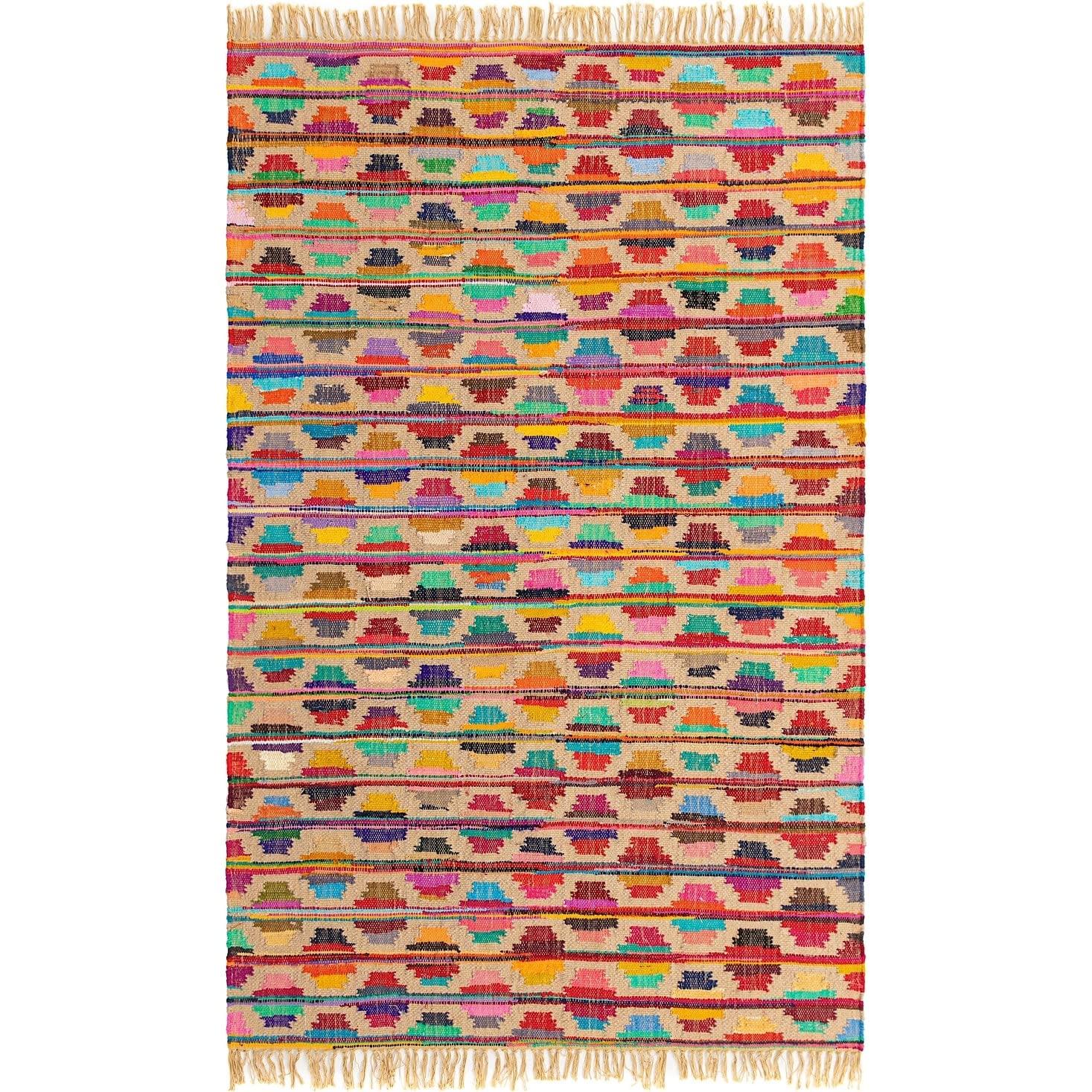 Overstock Overstock Contemporary Octiane Collection Area Rug 9'x12' - Multi-Beige