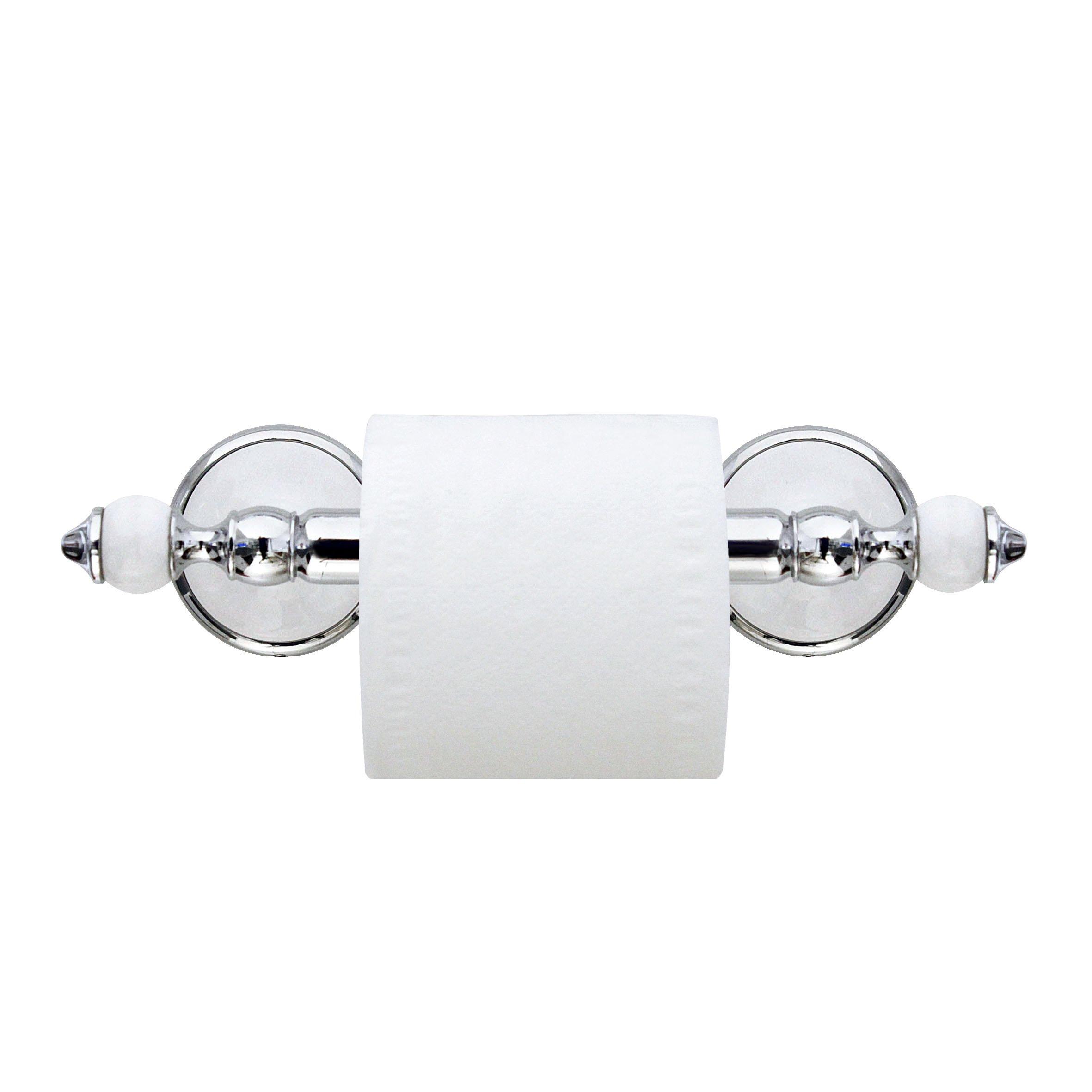 MODONA MODONA Toilet Paper Holder - White Porcelain & Chrome - Arora Series - 5 Year Warrantee