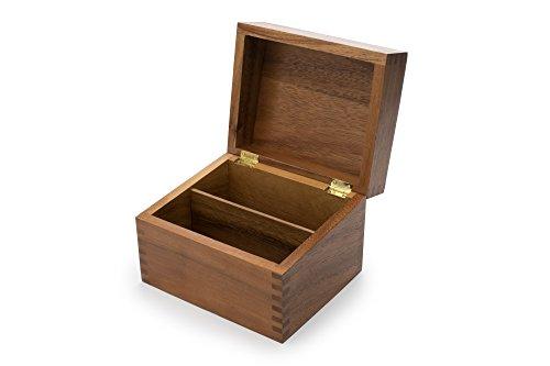 Ironwood Gourmet Ironwood Gourmet Acacia Wood Recipe Box with Divider Tabs, 2 Compartment, Single