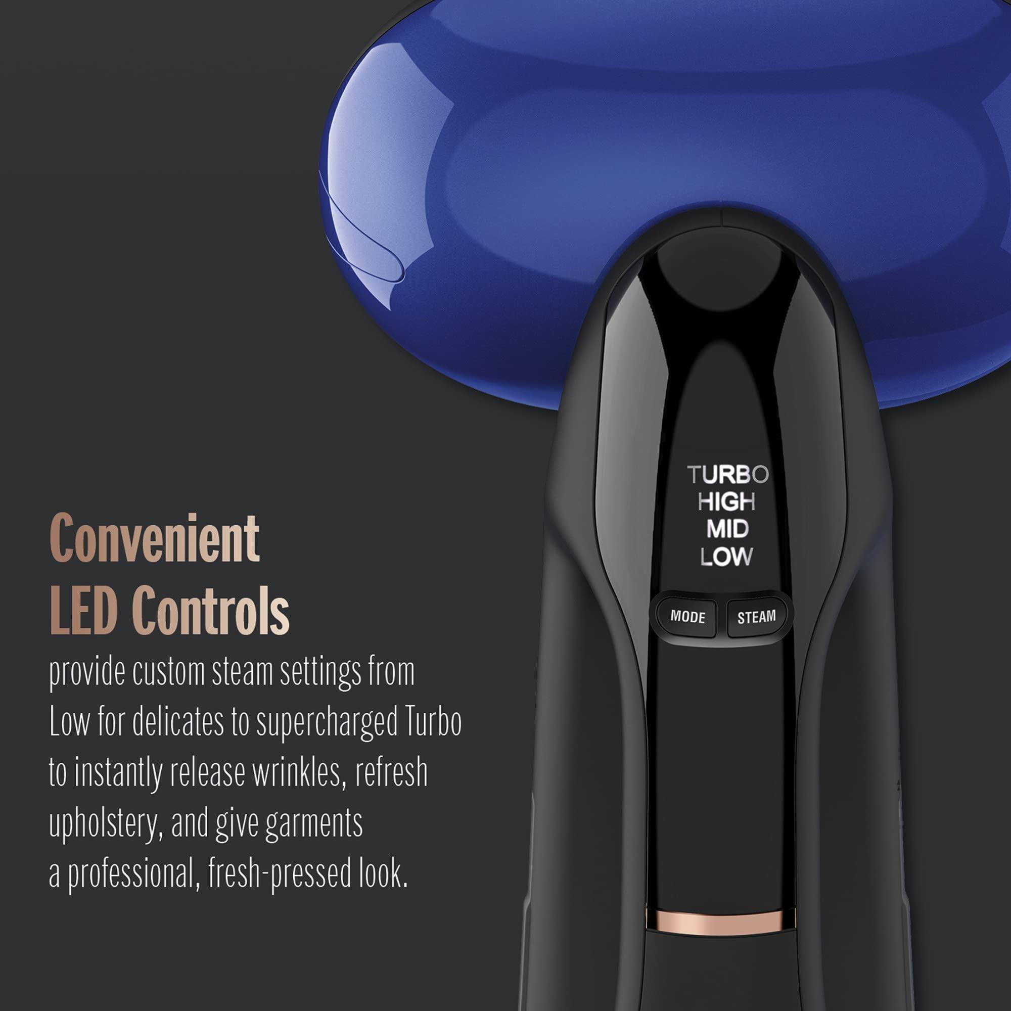 Conair Conair 2-in-1 Handheld Steamer and Iron for Clothes, Turbo ExtremeSteam 1875W Garment Steamer and Clothing Iron,Black / Blue