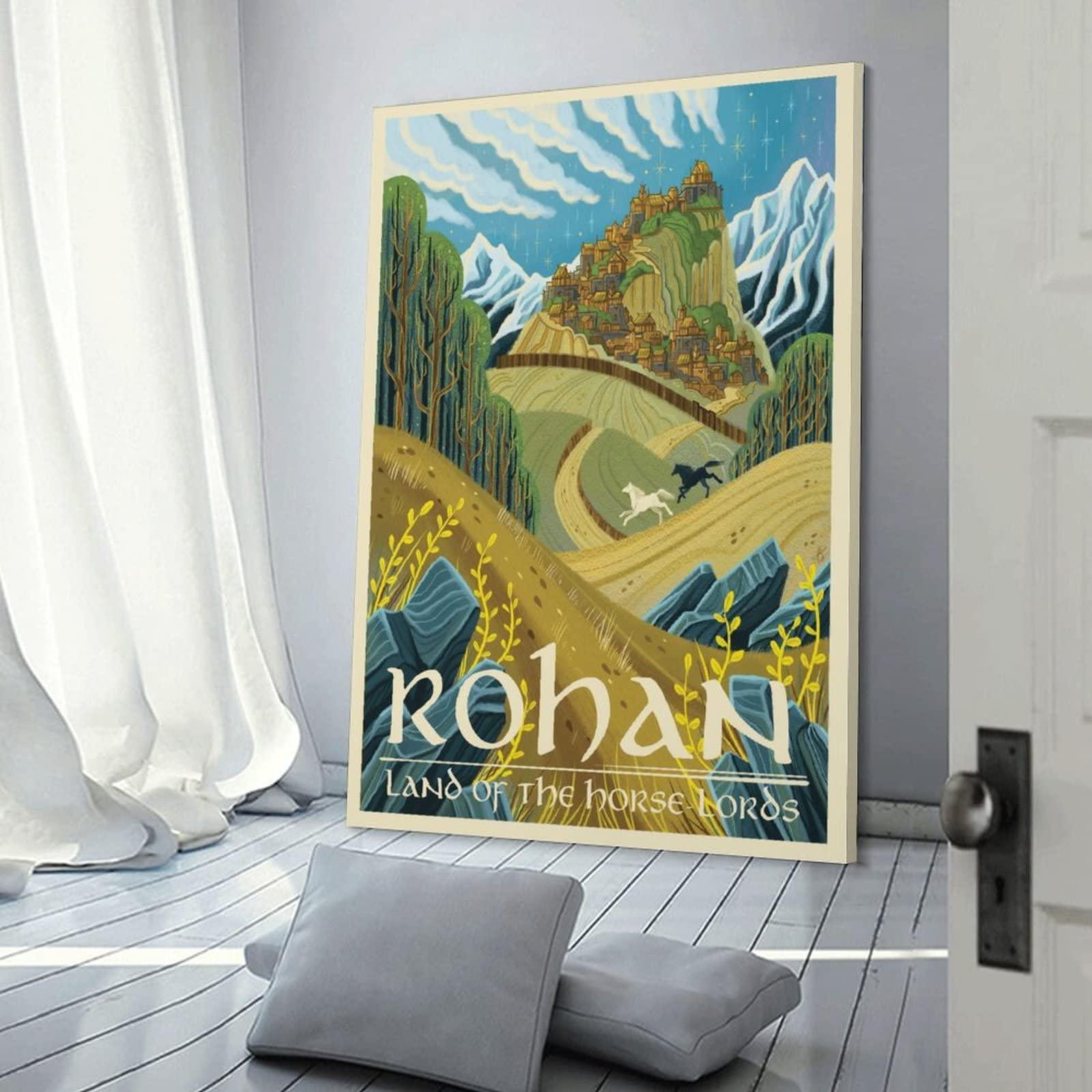 Generic Retro Travel Lord of The Rings Poster Set (16) Picture Print Wall Art Poster Painting Canvas Posters Artworks Gift Idea Room Aesthetic 24x36inch(60x90cm)