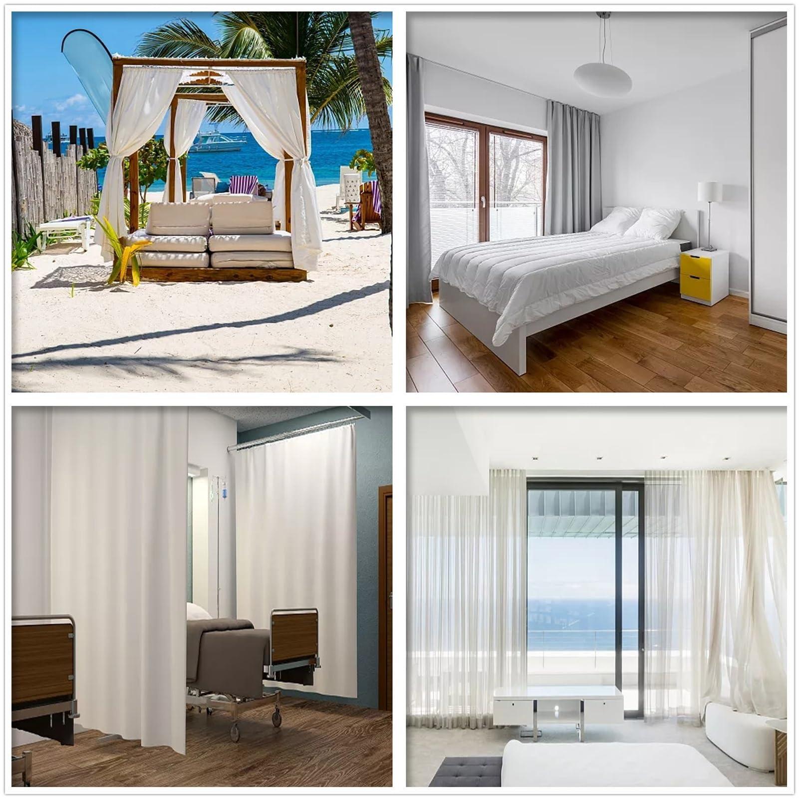 LZMZMQ Bendable Curtain Track - 8ft 10ft12ft 14ft 16ft 20ft, Home Commercial Room Divider Curtain Rod Aluminum Alloy, for Hospital/Gazebo/Rv Window, Ceiling Mount (Color : Champagne, Size : 100cm/3.3ft/39.