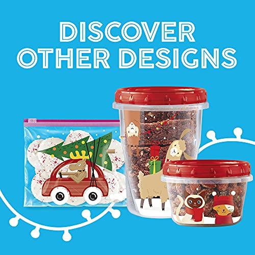 Ziploc Ziploc Gallon Food Storage Freezer Bags, Grip \'n Seal Technology for Easier Grip, Open, and Close, 38 Count, Holiday Designs