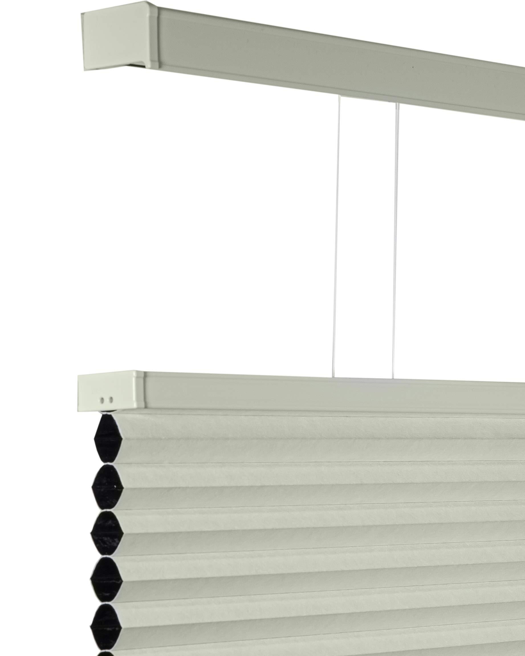 CHICOLOGY Custom Made Cordless Cellular Shades, Winter White (Blackout) Inside Mount,W:25" xH:72"