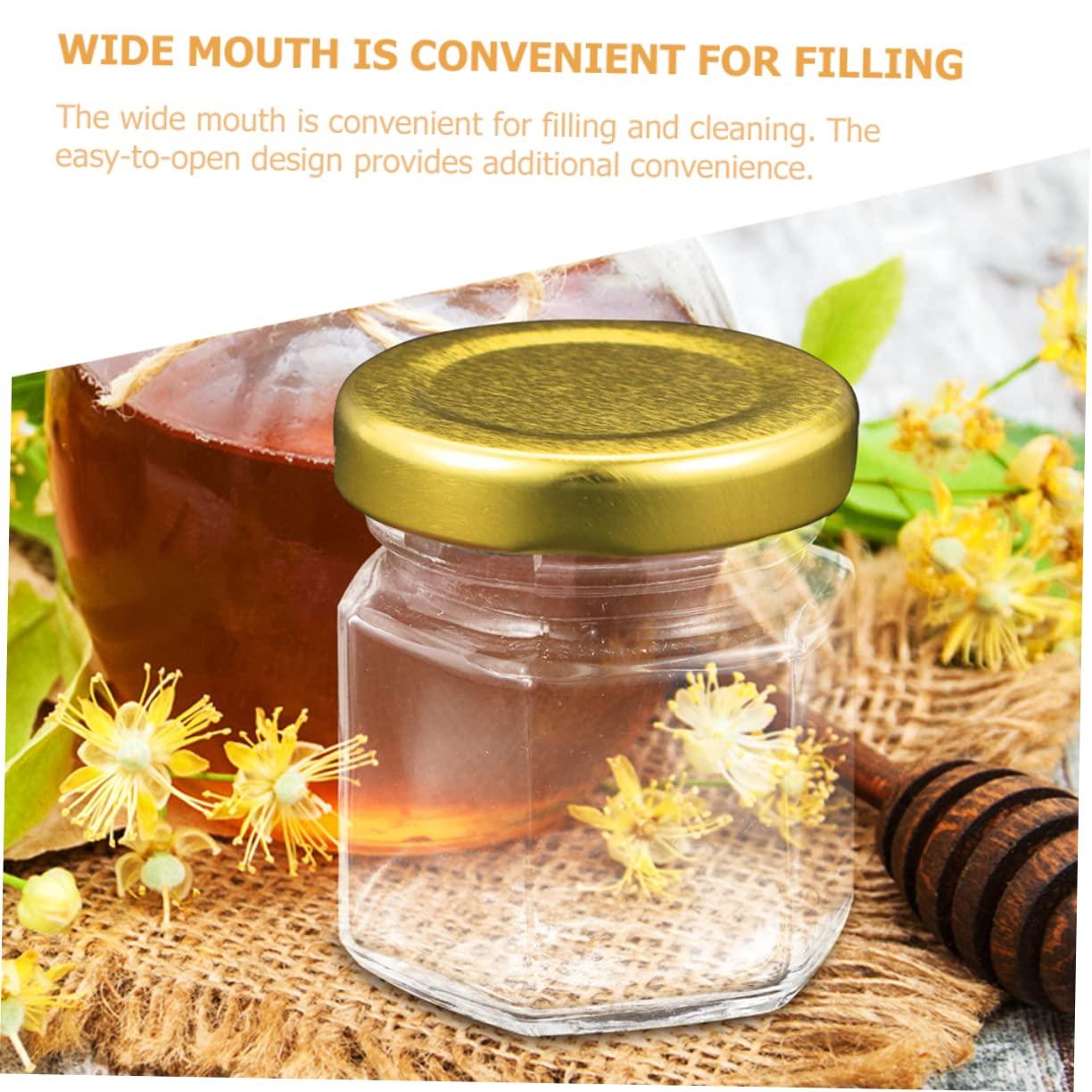 PRETYZOOM PRETYZOOM 6pcs Honey Bottle Food Containers with Lids Juice Bottles with Lids Flask Sweet Jars Small Honey Jar Hydro Jam Jars with Lids Candy Jar Milk Jug Maple Syrup Drink Glass Transparent