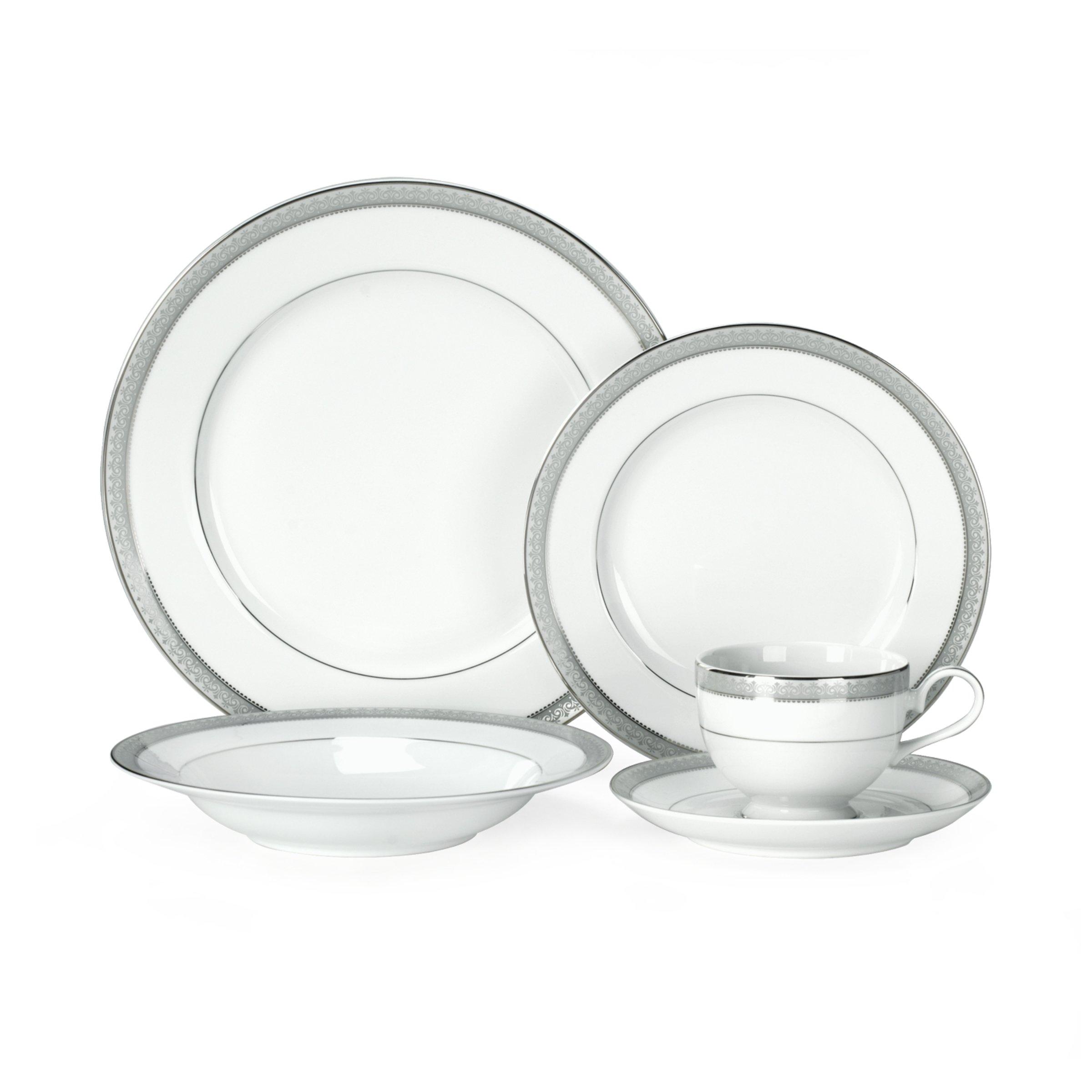 Mikasa Mikasa Platinum Crown 40-Piece Dinnerware Set, Service for 8