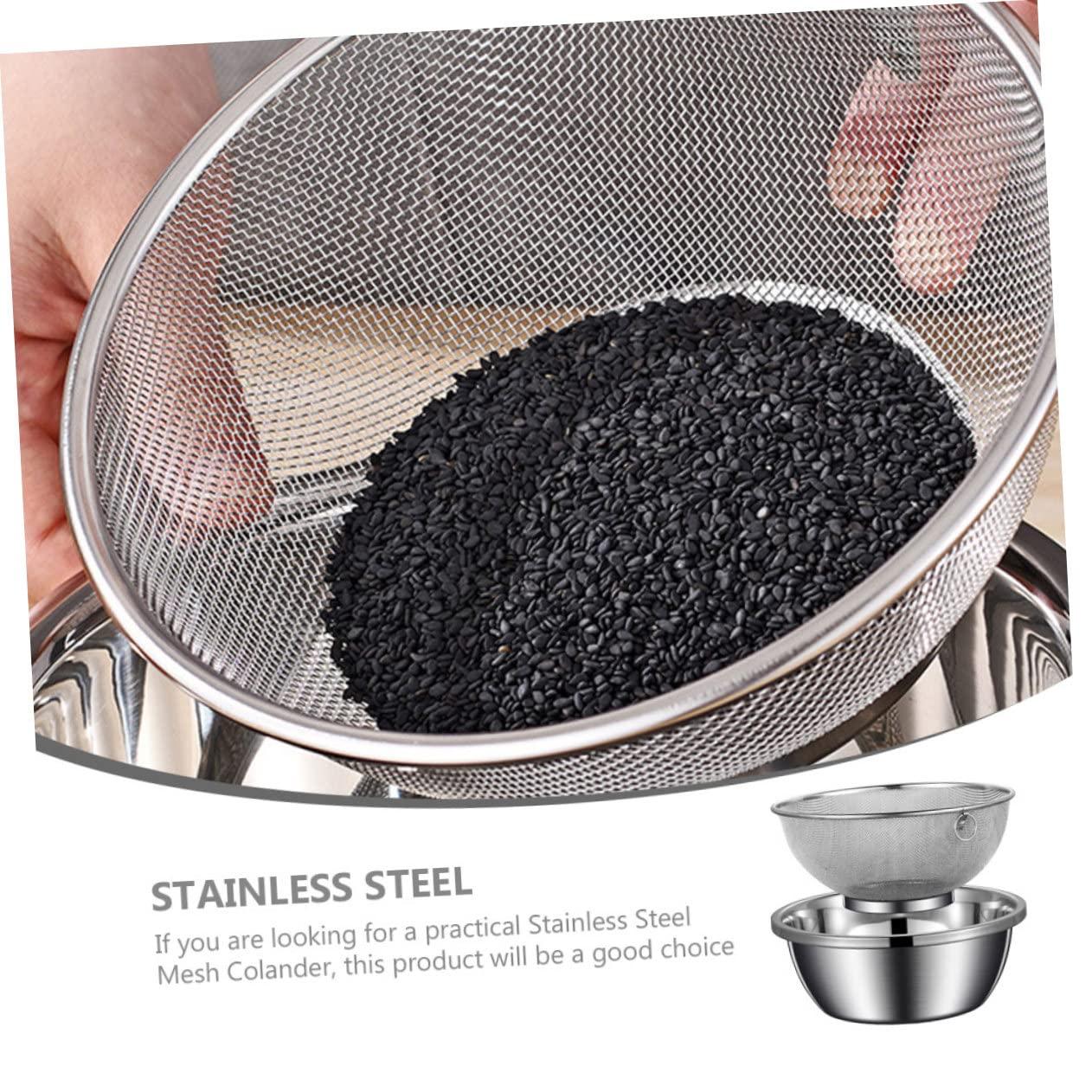 NAMOARLY NAMOARLY Rice Cleaning Strainer Fine Mesh Strainer Bowl Vegetable Fruit Cleaning Basket 2-in-1 Rice Washing Bowl with Colander Kitchen Supply