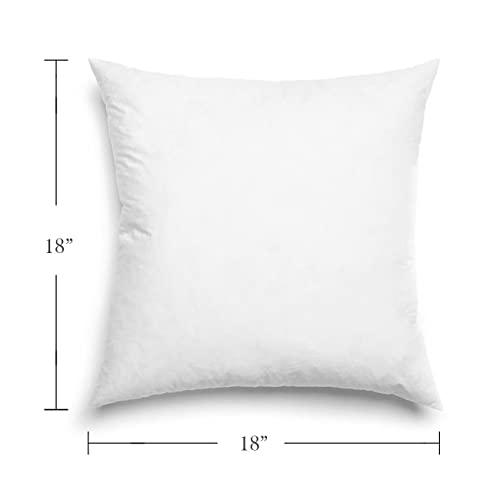 FBTS Basic FBTS Basic Throw Pillow Inserts 18x18 Inch Square Sham Stuffer Down Alternative Pillow Forms for Decorative Cushions and Pillows