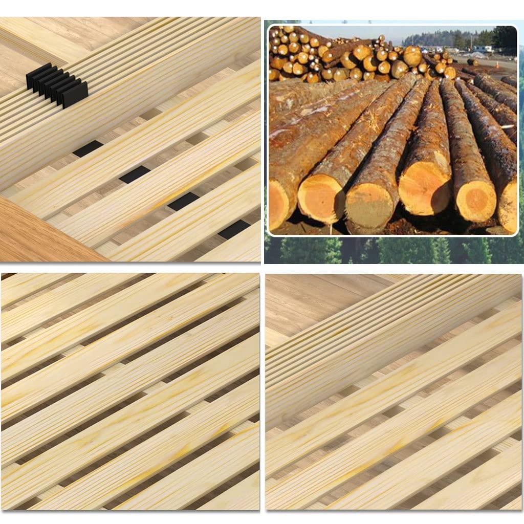 WAEYZ WAEYZ Folding Bed Board, Wood Mattress Hard Bed Solid Wood Bed Gasket Moisture Proof Breathable Pine Bed Rack (Color : Style 1, Size : 1000mm*1900mm)