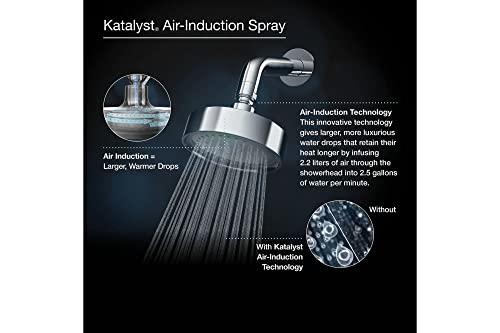 Kohler KOHLER K-10282-AK-CP Forte 2.5 GPM Single-Function Wall-Mount Showerhead With Katalyst Spray, Polished Chrome