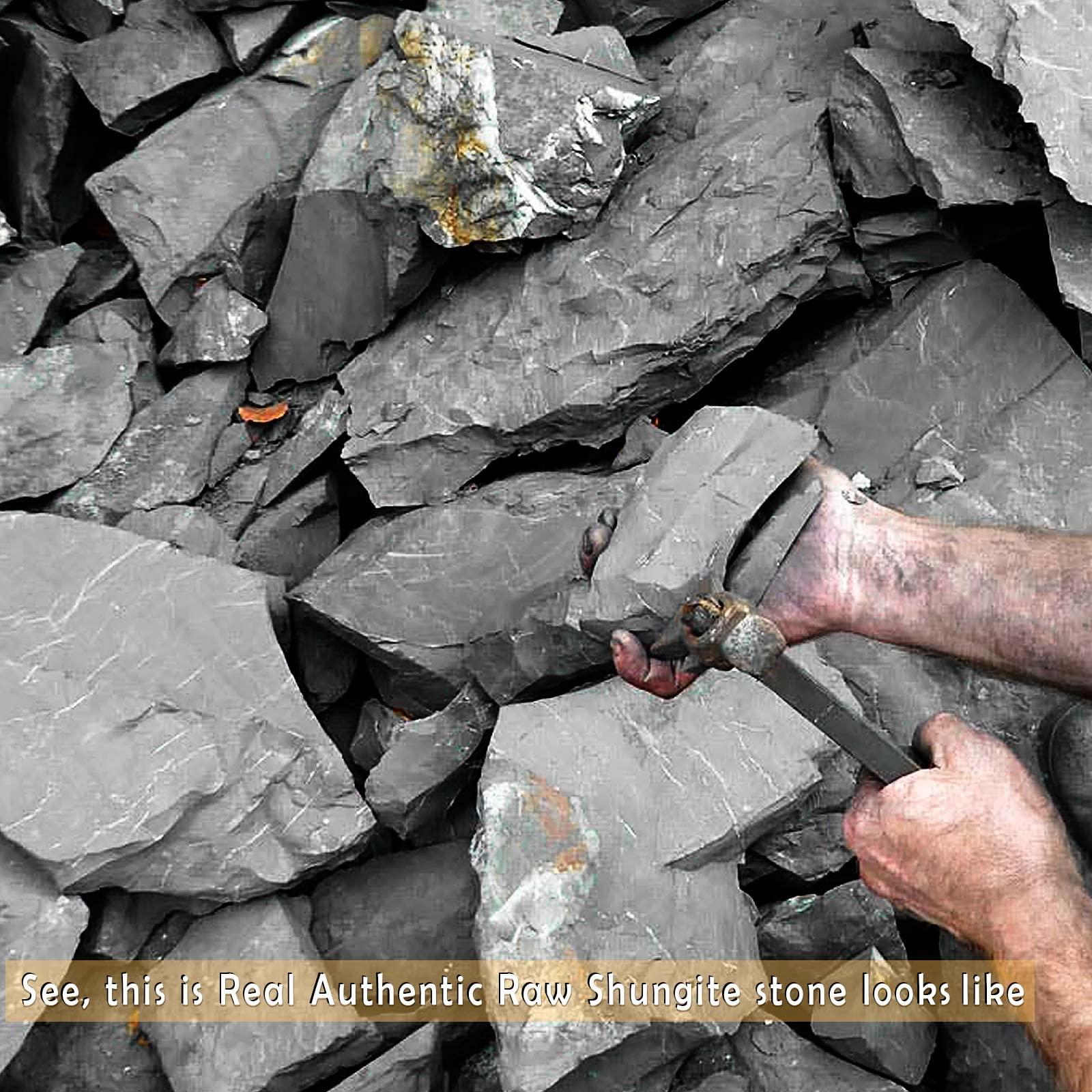 SHUNGITE TOLVU Big Shungite Pyramid - 4.7 inches - 12 - Unpolished - Authentic Russian Shungite Stone- TOLVU