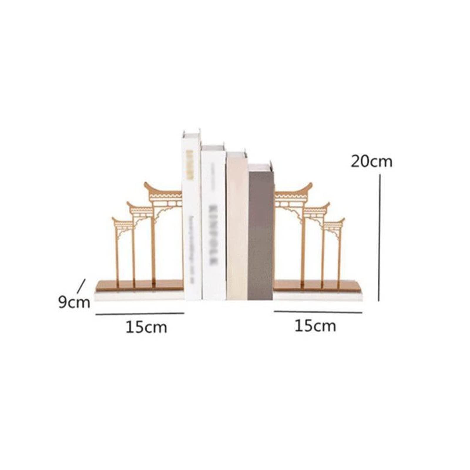 YANZHEXIN Bookends for Heavy Books, Book Support Metal Study Room Decoration Heavy-duty Bookshelf for Desktop Decoration Support Book Stopper Bookcase Holder Book Shelf Holder, Decorative Book Ends,