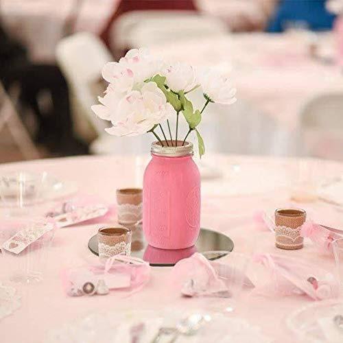 WGVI WGV Large Round Mirror Plate 16\" Diameter, 4 mm Thickness, Frameless Sanded Edges, Quality Thick Candle Tray, Home Event Party Wedding Table Centerpiece Wall Decor, 1 Piece