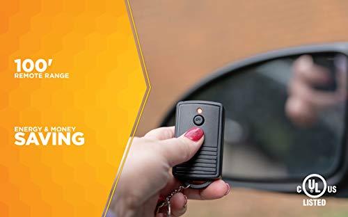 Woods Woods 32555WD Weatherproof Outdoor Electrical Outlet Switch, Wireless Remote Control Plug In, 100 ft Control Range, Weatherproof Remote Control Converter, 60-ft Frequency Range, 1 Pack, Black