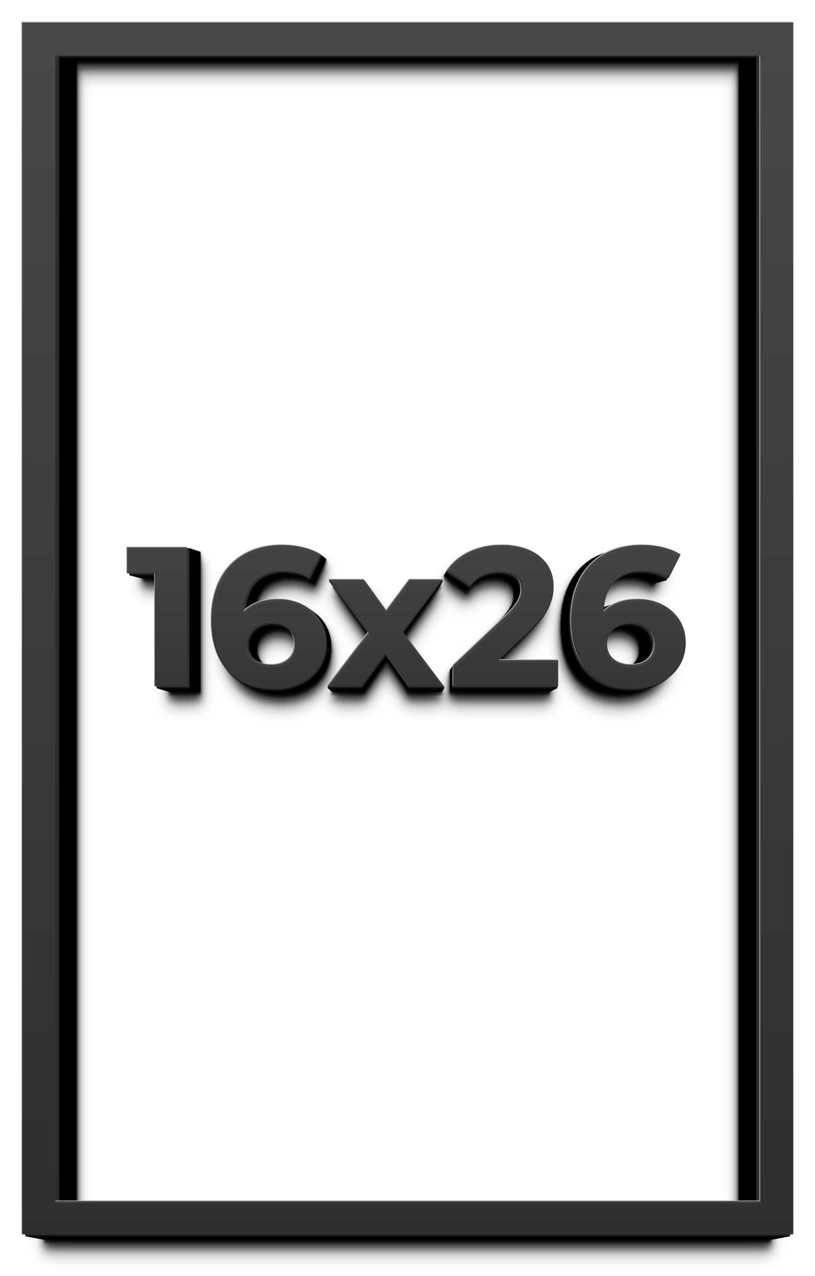 CustomPictureFrames.com 16x26 Shadow Box Frame Black | 1 Inch Deep Solid Wood Shadowbox Display Frame | UV Resistant Acrylic Plexiglass, Acid Free Backing, and Hanging Hardware | Dugan Picture Frame Style