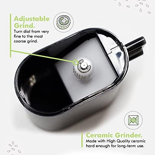 PepperMate PepperMate Traditional Black Pepper Grinder Mill - Manual, High-Efficiency Salt and Pepper Grinder Set - Durable, Adjustable Coarseness Pepper Mill Grinder - Easy to Use