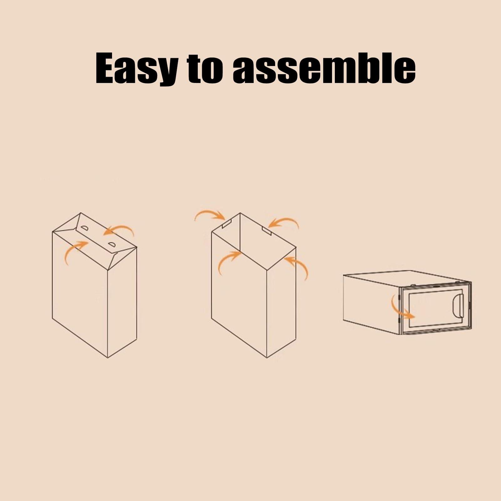 HomeLoft Basics Shoe Boxes Blue Shoe Box Shoe Cabinet Stackable, Plastic Shoe Storage Boxes, Space Saving Shoe Organizer Container For Home Use, Easy Assemble (Color : Blue, Size : 24 pack)