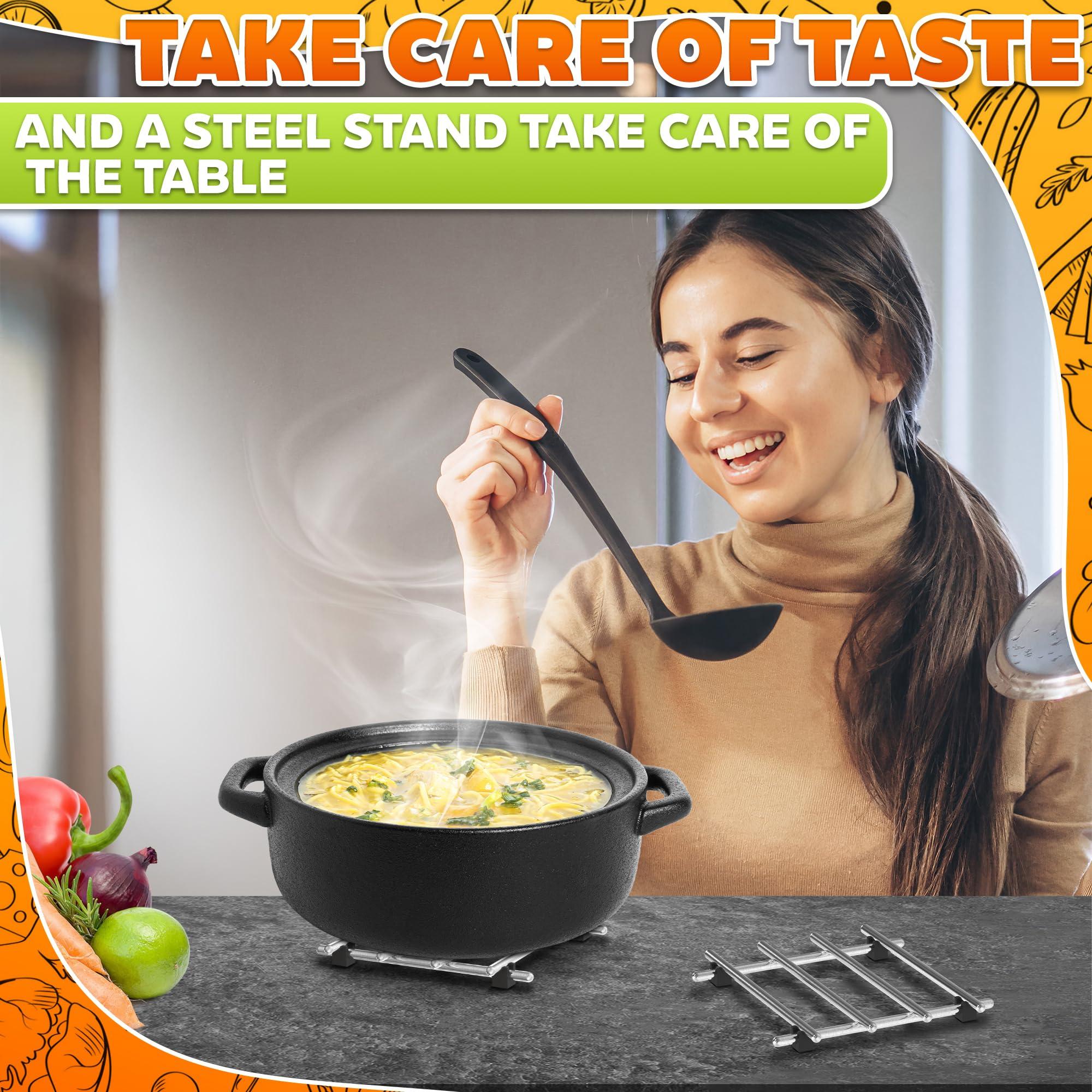 LEGLO Stainless Steel Trivet for Instant Pot - 2Pcs Stainless Steel Pot Trivets for Table Hot Pads for Kitchen Trivets for Hot Dishes - 7\" by 7\" Metal Cooling Racks Pans Set Pot and Pan Holder