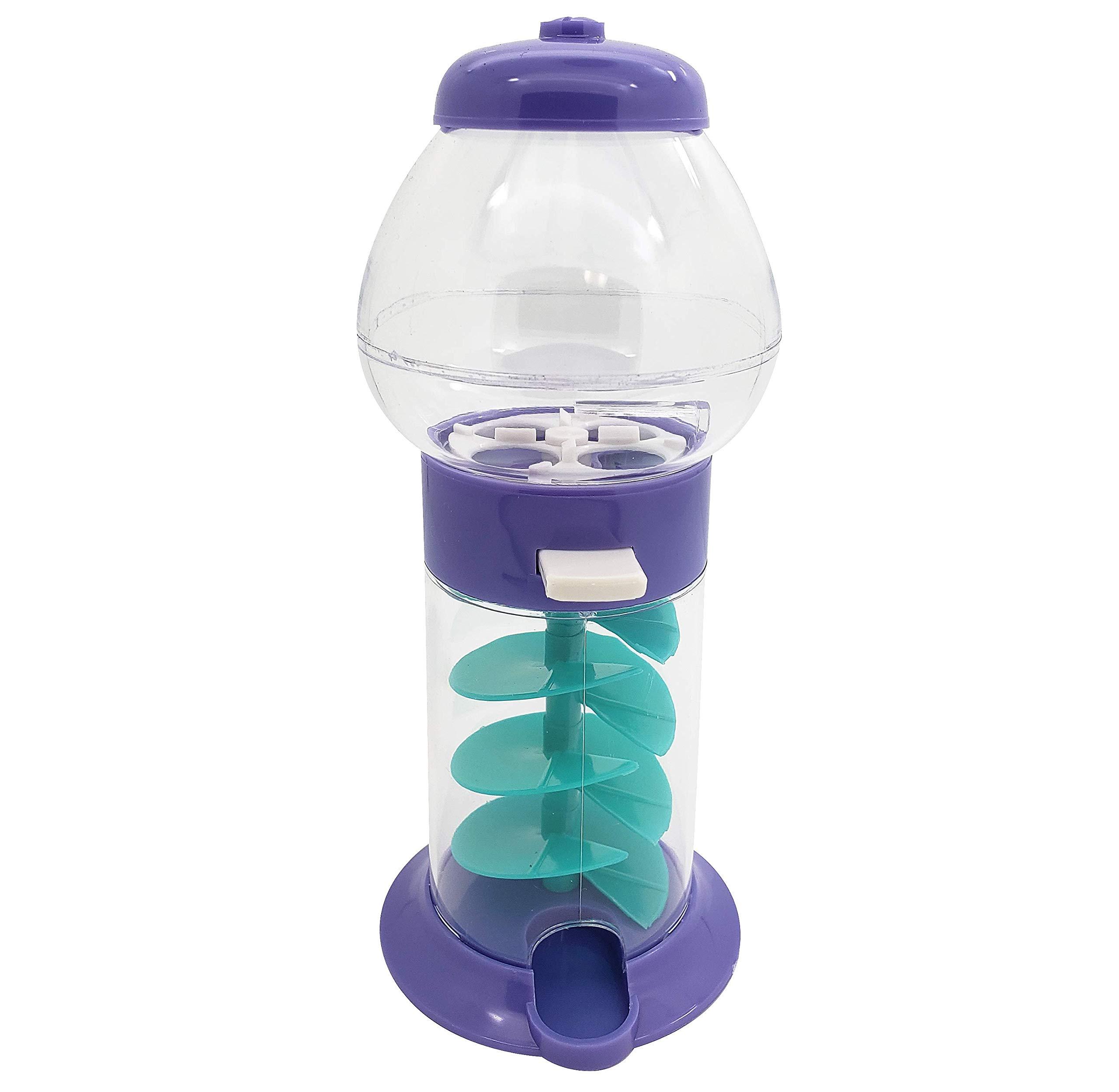 Zugar Land 7\" Spiral Galaxy Colorful GUMBALL MACHINE - Dubble Bubble Twirling Style Candy Gum Dispenser (Purple)