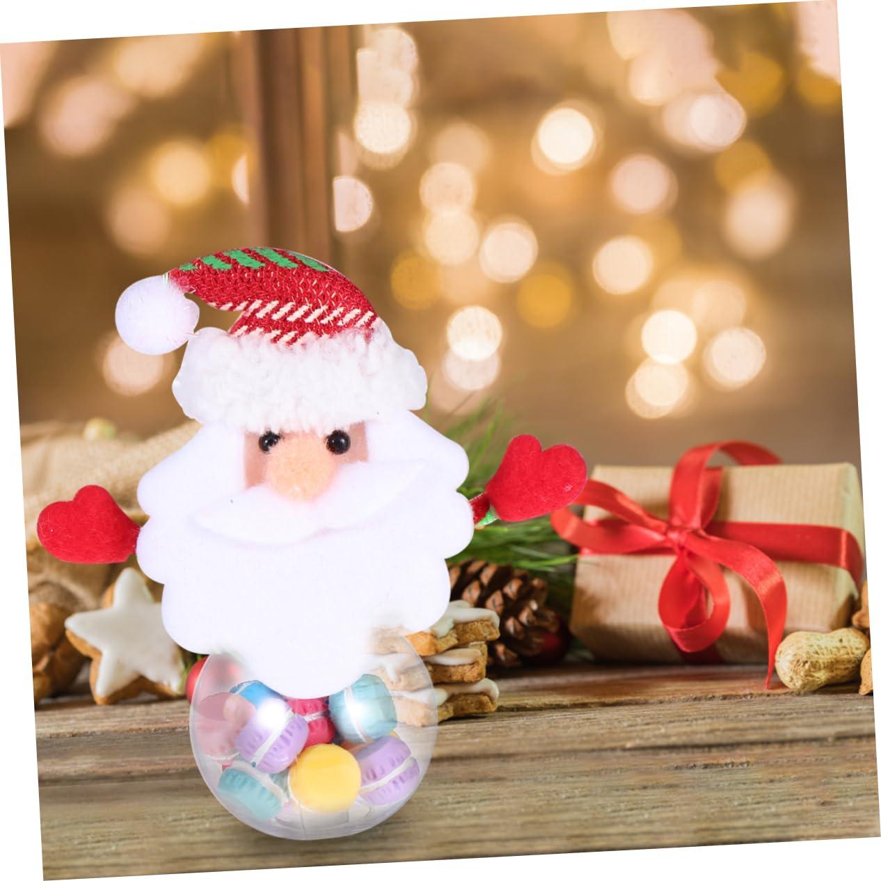 NAMOARLY NAMOARLY 4pcs Box Mini Candy Jar Christmas Lights Tins Snowman Candy Storage Christmas Storage Inflatable Christmas Tree Bag Christmas Treat Storage Canister Xmas Candy Jar Red Plastic